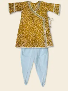 BAESD Floral Printed V-Neck Gotta Patti Pure Cotton Handloom Gotta Patti Kurti