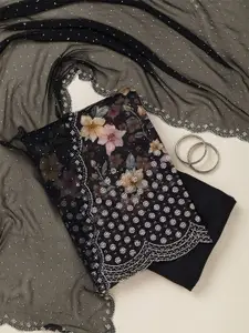 Koskii Women Embellished Unstitched Dress Material