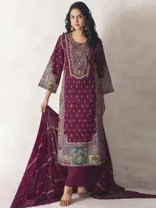 Stylee LIFESTYLE Women Embroidered Pure Cotton Unstitched Dress Material