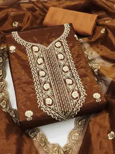 Maroosh Embroidered Thread Work Unstitched Dress Material