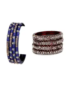 SOMIL Set Of 2 Women Maroon Bangle