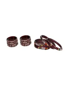 Somil Combo Glass Bangles For Women | Traditional Bangles Set | Daily, Festive & Party, Combo Of 2 Set, Maroon