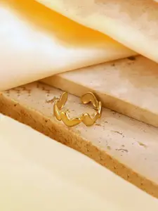 Jewels Galaxy Gold-Plated Anti-Tarnish Finger Ring