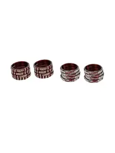 Somil Combo Glass Bangles For Women | Traditional Bangles Set | Daily, Festive & Party, Combo Of 2 Set, Maroon
