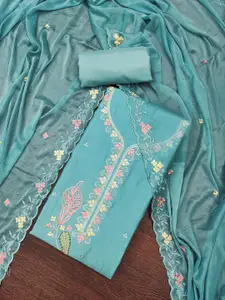 Maroosh Women Embroidered Pure Cotton Unstitched Dress Material