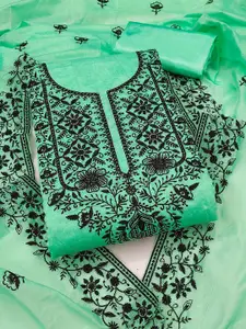 Maroosh Floral Embroidered Thread Work Unstitched Dress Material