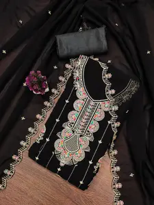 Maroosh Embroidered Thread Work Silk Georgette Unstitched Dress Material