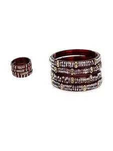 Somil Combo Glass Bangles For Women | Traditional Bangles Set | Daily, Festive & Party, Combo Of 2 Set, Maroon