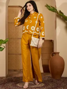 Sangria Embroidered Top With Palazzo Co-Ords