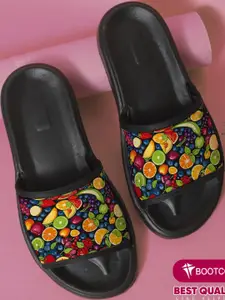 BOOTCO Women Black Rubber Room Slippers