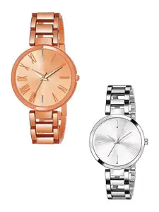 THE SHOPOHOLIC Women Pack of 2 Analogue Watch TNR-G-SIL