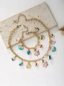 Estailo fashion Gold-Plated Necklace Set