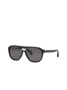 PHILIPP PLEIN Men Grey Lens & Black Square Sunglasses with