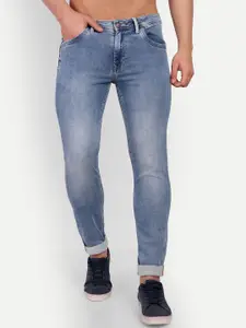 MEGHZ Men Urban Slim Slim Fit Mid-Rise Light Fade Stretchable Jeans
