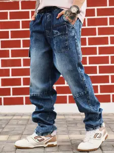 Campus Sutra Men Comfort Regular Fit Heavy Fade Mid-Rise Stretchable Jeans