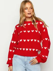 all about you Women Printed Pullover Sweater