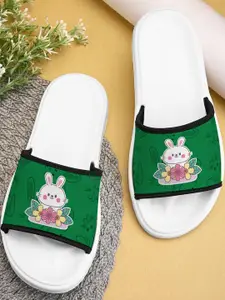 BOOTCO Women Green Rubber Sliders