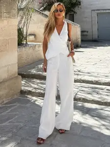 all about you V Neck Top With Trousers Co-Ords