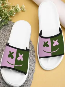 BOOTCO Women Green Rubber Sliders