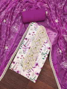 KIMISHA Women Botanical Printed Unstitched Dress Material