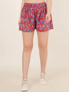 Moda Rapido Women Printed High-Rise Shorts