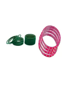 Somil Set Of 28 Alloy Artificial Stones and Beads Bangles