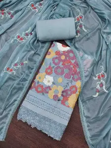 KIMISHA Floral Embroidered Unstitched Dress Material