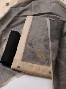 Meena Bazaar Floral Woven Design Unstitched Dress Material