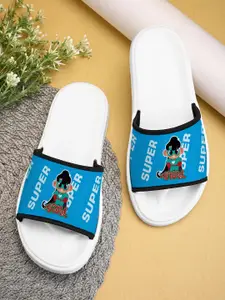 BOOTCO Women Blue Rubber Sliders