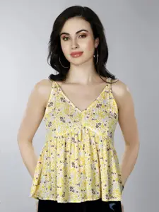 all about you Women Floral Printed Crepe Empire Top