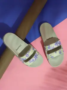 CHUPPS Lune Women Printed Sliders Flip Flops