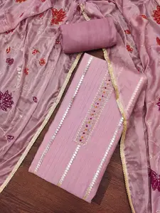 KIMISHA Beads And Stones Unstitched Dress Material