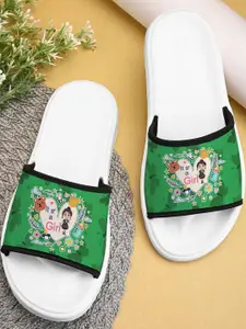 BOOTCO Women Green Rubber Flip Flops