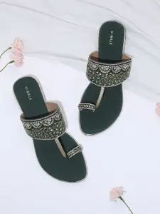 V-WALK Women Embellished Ethnic One Toe Flats