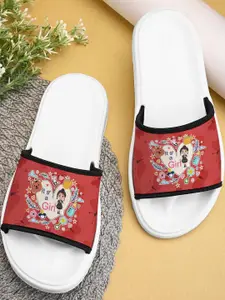 BOOTCO Women Red Rubber Flip Flops