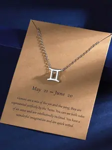 Estailo fashion Silver-Plated Minimal Necklace