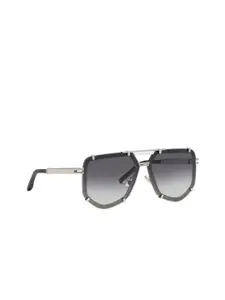 PHILIPP PLEIN Men Grey Lens & Gunmetal-Toned Other Sunglasses with
