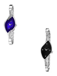 THE SHOPOHOLIC Women Pack Of 2 Bracelet Style Straps Analogue Watch 334-335