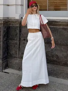 all about you Round Neck Top With Skirt Co-Ords