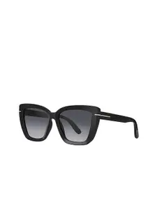 Daniel Klein Women Black Lens & Black Square Sunglasses with UV Protected Lens DK4334-C1