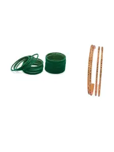 SOMIL Women Set of 2 Traditional Glass Bangles