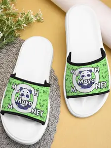 BOOTCO Women Green Rubber Sliders