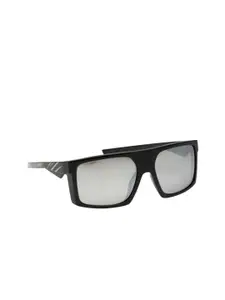 PHILIPP PLEIN Men Grey Lens & Black Square Sunglasses with