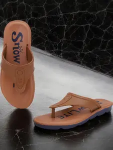 KAPYANSH Men Brown Flip Flops