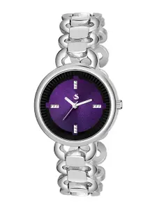 THE SHOPOHOLIC Girls Round Dial & Stainless Steel Bracelet Style Straps Analogue Watch 362