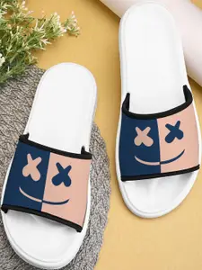 BOOTCO Women Blue Rubber Sliders