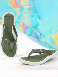 KAPYANSH Women Green Flip Flops