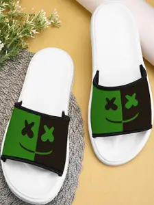 BOOTCO Women Green Rubber Sliders