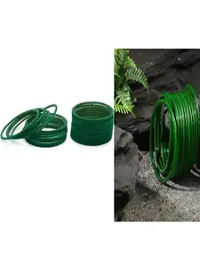SOMIL Set of 36 Women Green Artificial Stones and Beads Bangles
