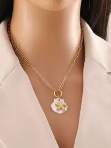 Estailo fashion Women Gold-Plated Ocean Treasure Necklace